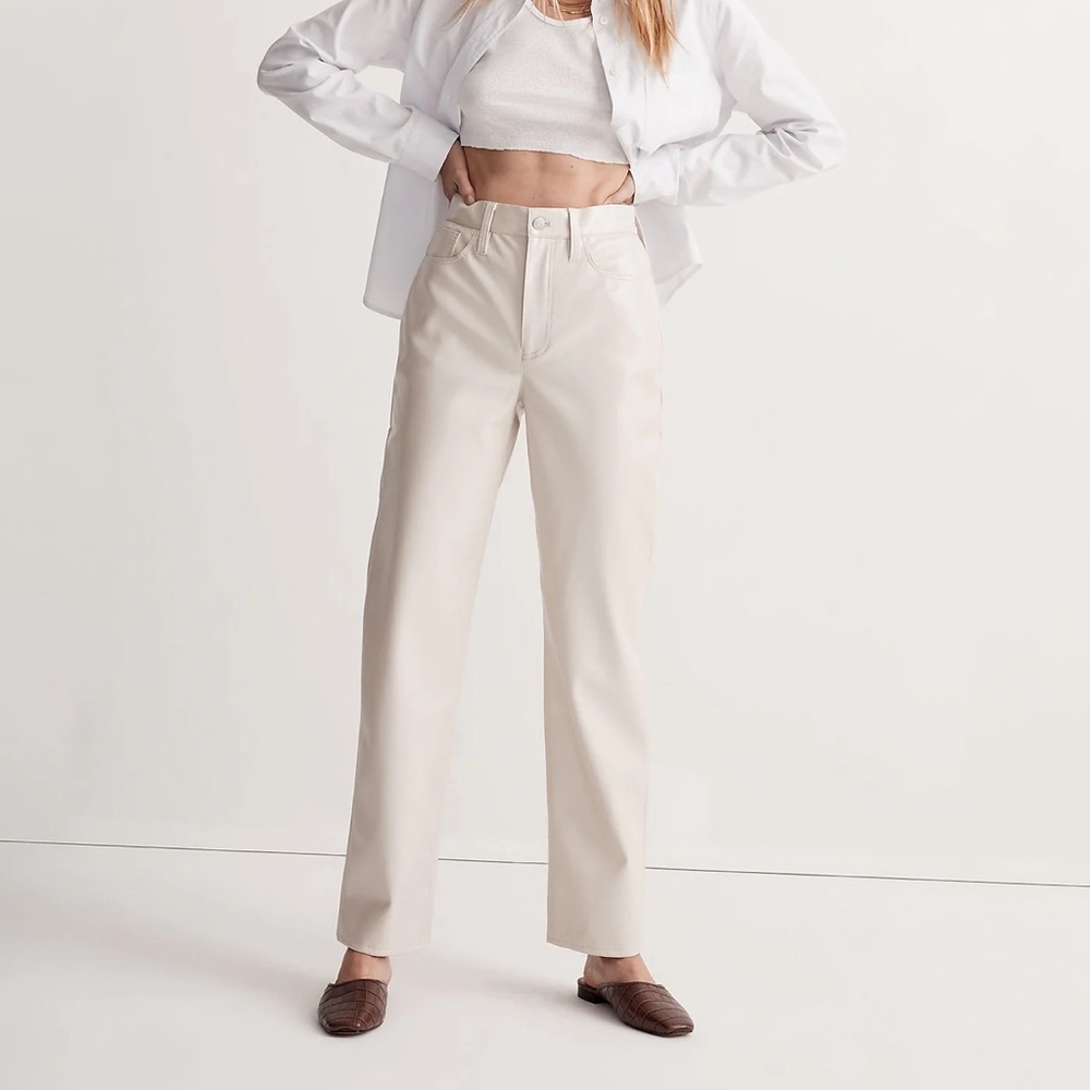 madewell faux leather pants